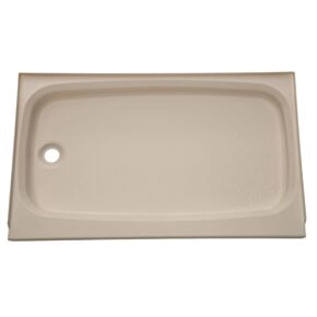 Lippert RV Shower Pan with Left Drain - 24&quot; x 40&quot; Parchment #209498