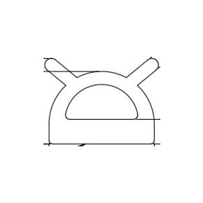 Seal; Rubber D W/Double Flange - 1/2&#039;&#039;