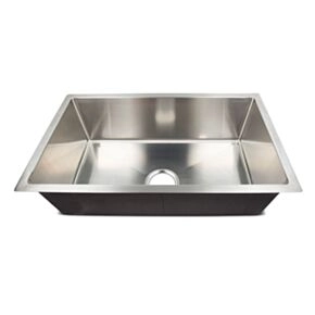Single Square Sink; 27&quot; x 16&quot; x 7&quot; (Stainless Steel)