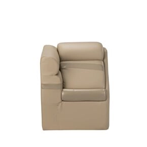 Taylor Made 20&quot; Left Arm Pontoon Chaise with Privacy Station - Beige #6787302