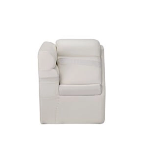 Taylor Made 20&quot; Left Arm Pontoon Chaise with Privacy Station - White #6787303