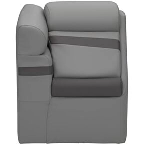 Taylor Made 20&quot; Left Arm Pontoon Chaise with Privacy Station - Charcoal #803566