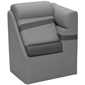 Taylor Made 20&quot; Right Arm Pontoon Chaise with Privacy Station - Charcoal #803567