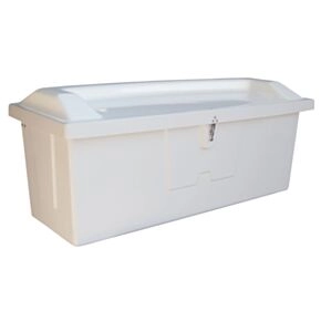 Taylor Made Stow N’ Go Top Seat Fiberglass Dock Box, White