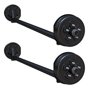 Lippert 7,000-lb. Spring Tandem Trailer Axles (Set of 2, 3,500 lbs. Each) - Drop Spindle, Electric Brakes, 85/70, 5-Lug