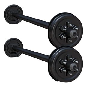 Lippert 12,000-lb. Spring Tandem Trailer Axles (Set of 2, 6,000 lbs. Each) - Straight Spindle, Electric Brakes, 85/70, 6-Lug