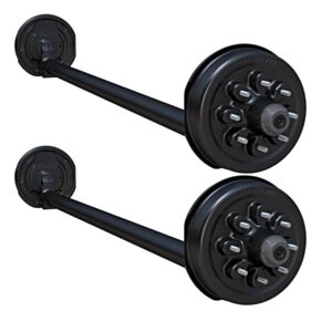 Lippert 14,000-lb. Spring Tandem Trailer Axles (Set of 2, 7,000 lbs. Each) - Drop Spindle, Electric Brakes, 94/78, 8-Lug