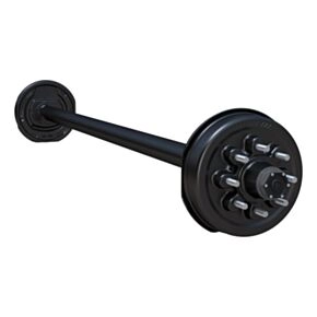 Lippert 8,000-lb. Hybrid Spring Trailer Axle - Straight Spindle, Electric Brakes, 94/77, 8-Lug