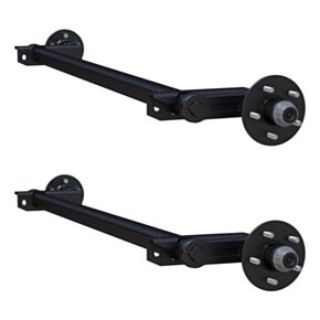 Lippert 4,000-lb. Torsion Idler Tandem Trailer Axles (Set of 2, 2,000 lbs. Each) - No Brakes, 72&quot; Hub Face, 5-Lug