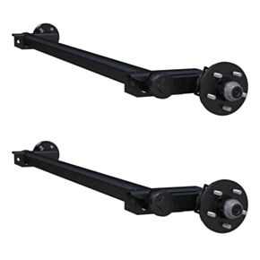 Lippert 7,000-lb. Torsion Idler Tandem Trailer Axles (Set of 2, 3,500 lbs. Each) - No Brakes, 85&quot; Hub Face, 5-Lug