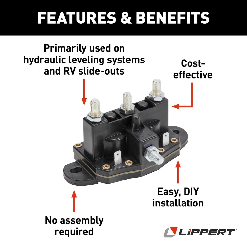 Lippert Replacement Dual-Polarity Solenoid with Silver / Bronze