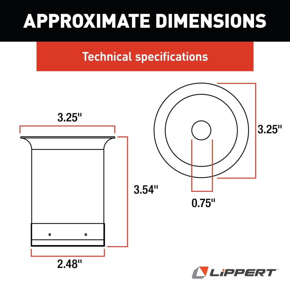 Lippert RV Slide-Out Stop Can Assembly #122840 | Lippert