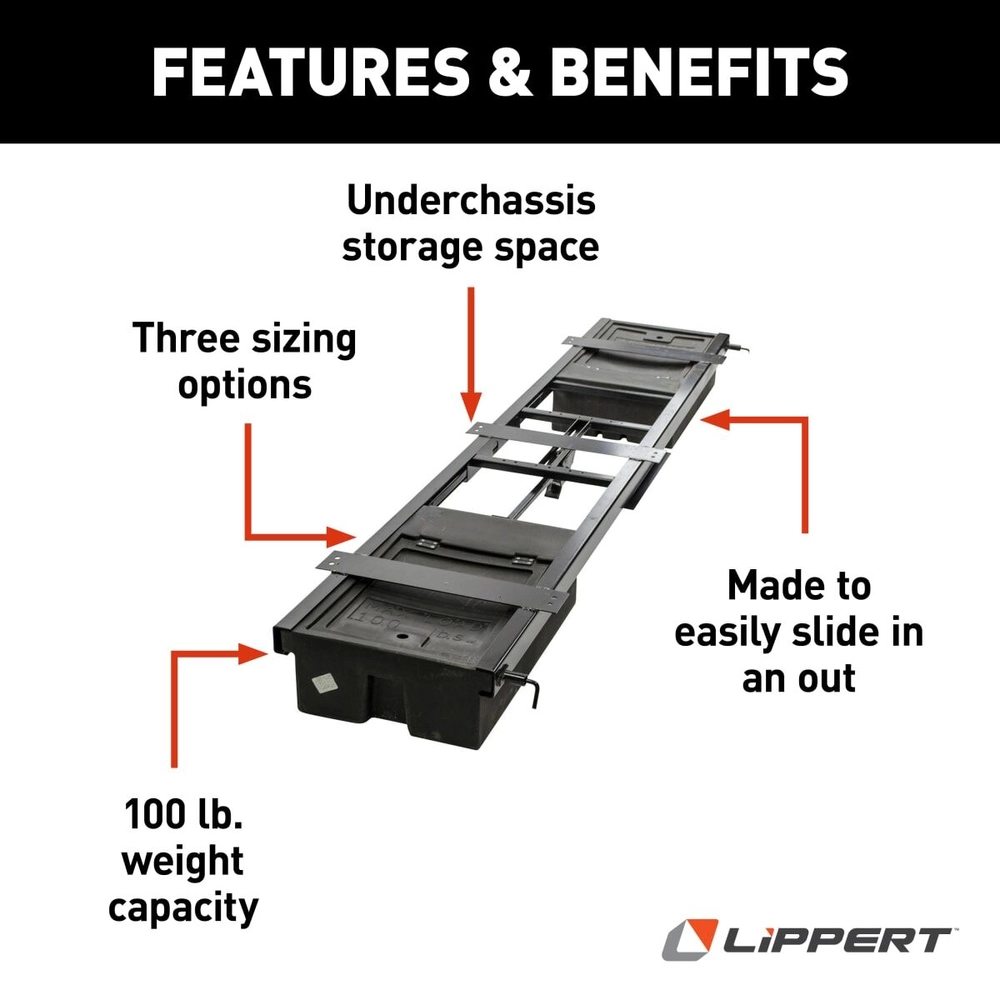 Lippert RV Underchassis Standard Double Bin Storage System with