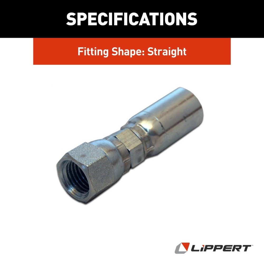 Lippert Level Up® Hydraulic Hose End Fitting (JIC) - Crimp-on