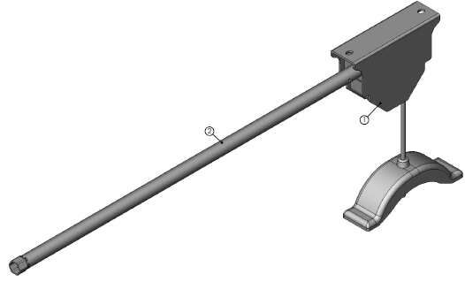Lippert Spare Tire Offset Winch Assembly with 25