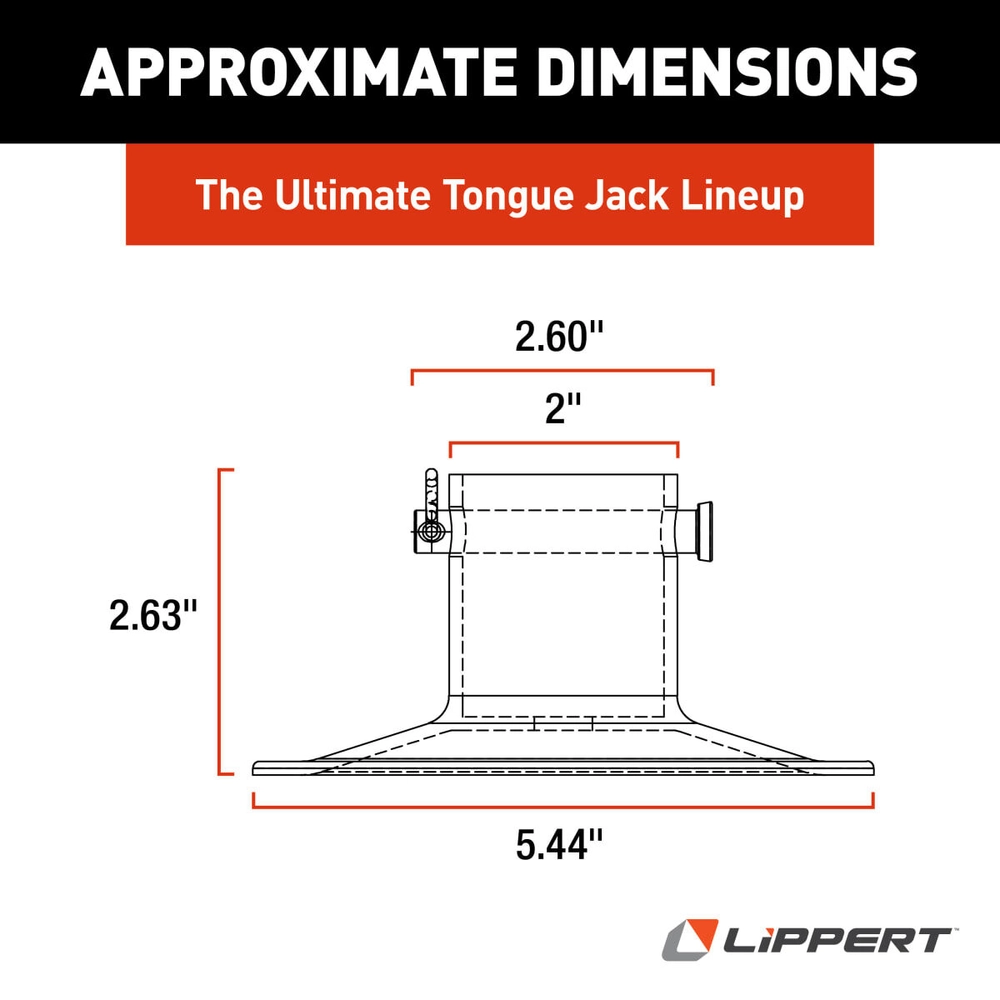 Lippert Replacement Trailer Tongue Jack Foot Pad - 5.4