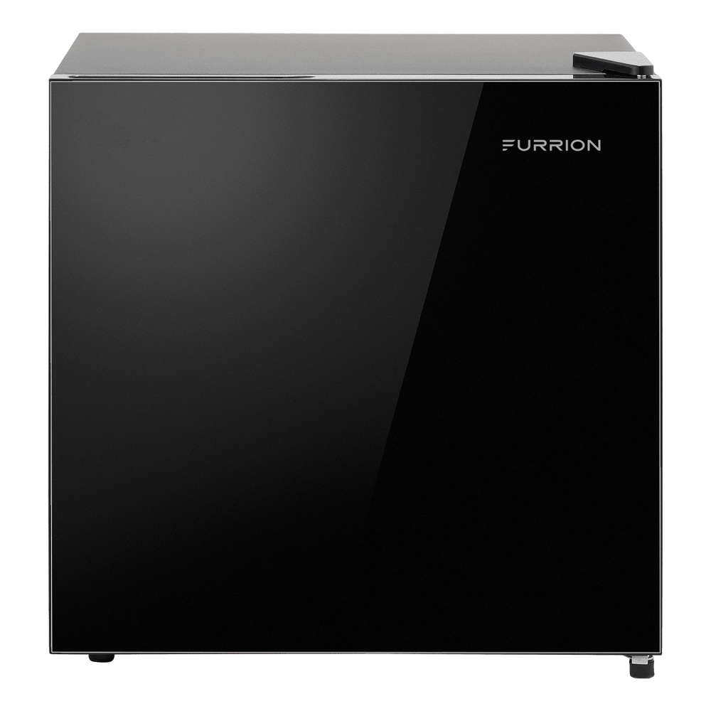 FurrionRV Refrigerator -12V,1.6cu. ft., Black Glass Finish