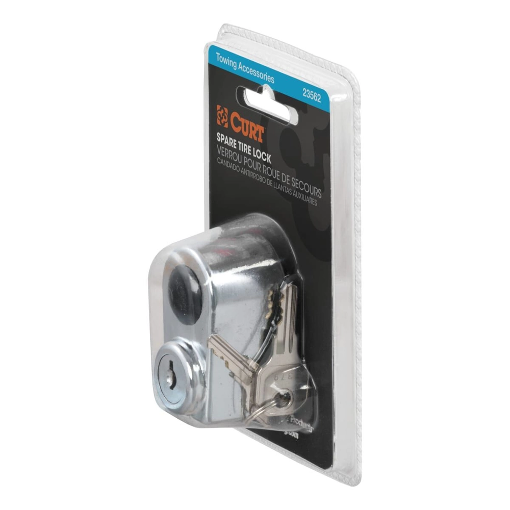 CURT Spare Tire Lock (Chrome) #23562 | Lippert