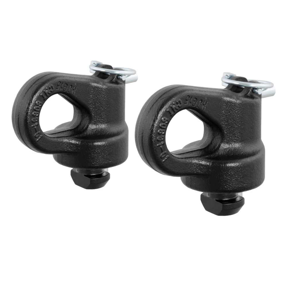 CURT OEM Puck System Gooseneck Safety Chain Anchors, Chevy, Ford