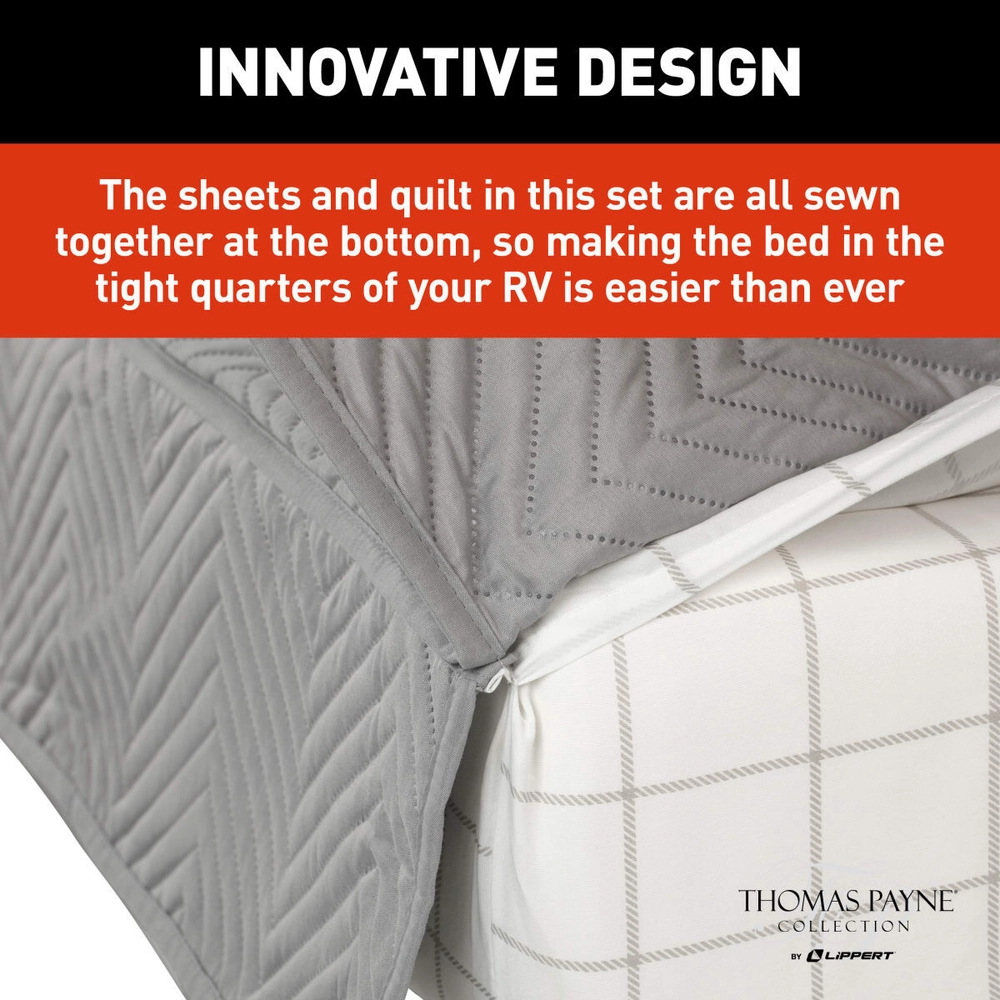 Thomas Payne® Easy Zzzs™ RV Bedding Set - King, Grey #2022107822