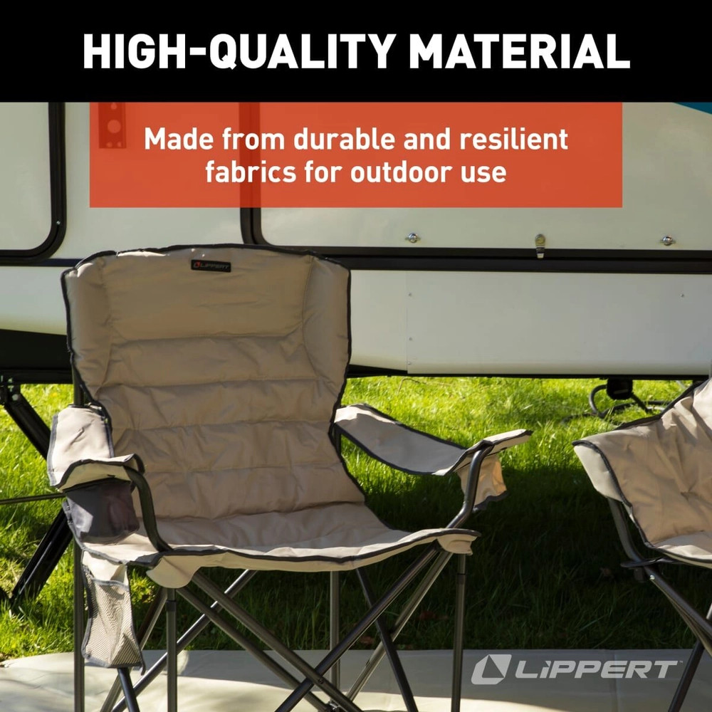 Lippert Campfire Deluxe Folding Chair - Sand #2022114819 | Lippert