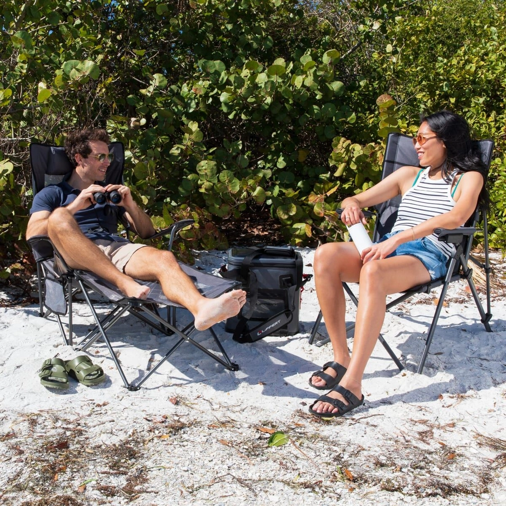 Shop Lippert Sun Soaker™ Reclining Camping Chair - Dark Grey | Lippert Shop Lippert Sun Soaker™ Reclining Camping Chair - Dark Grey | Lippert
