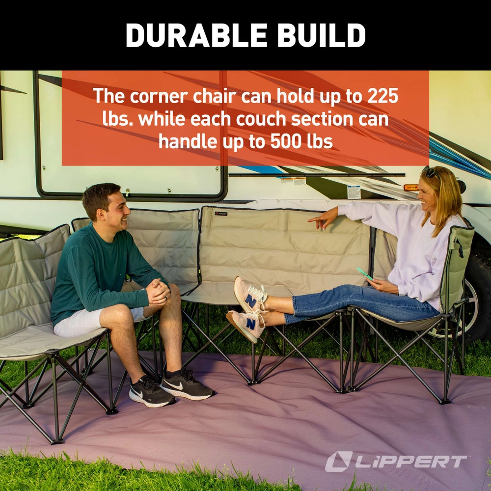 Shop Lippert Campfire Folding Sectional Couch - Sand | Lippert