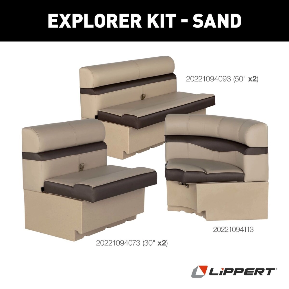 Lippert Rockport™ Pontoon Furniture Explorer Kit – Sand
