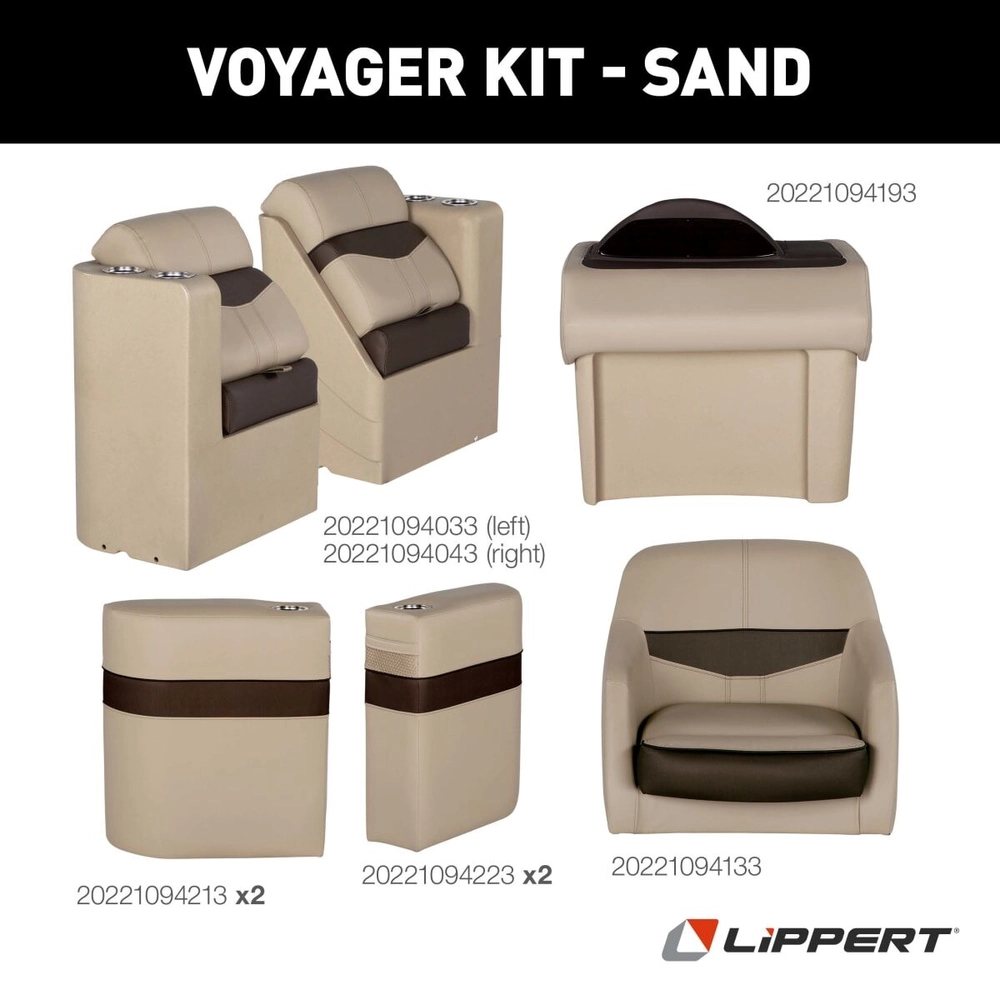Lippert Rockport™ Pontoon Furniture Explorer Kit – Sand