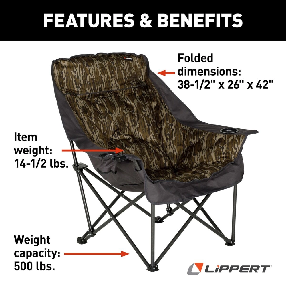 Lippert Big Bear Chair - Mossy Oak® Original Bottomland® Camo