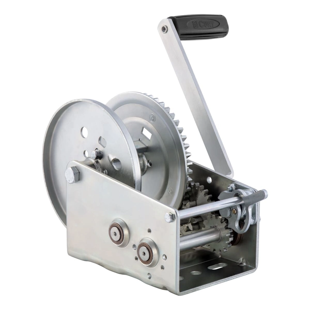 CURT Hand-Crank 2-Speed Winch, 3,200 lbs, 17.5:1 Low Gear Ratio
