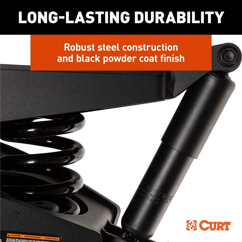 CURT Helux Coil-Spring 5th Wheel Pin Box, 5,400 lbs. Pin Weight