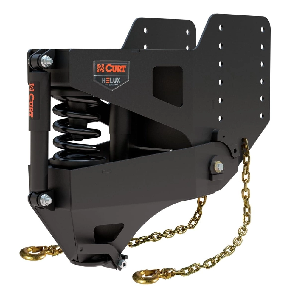 CURT Helux Coil-Spring Gooseneck Pin Box, 5,000 lbs. Pin Weight