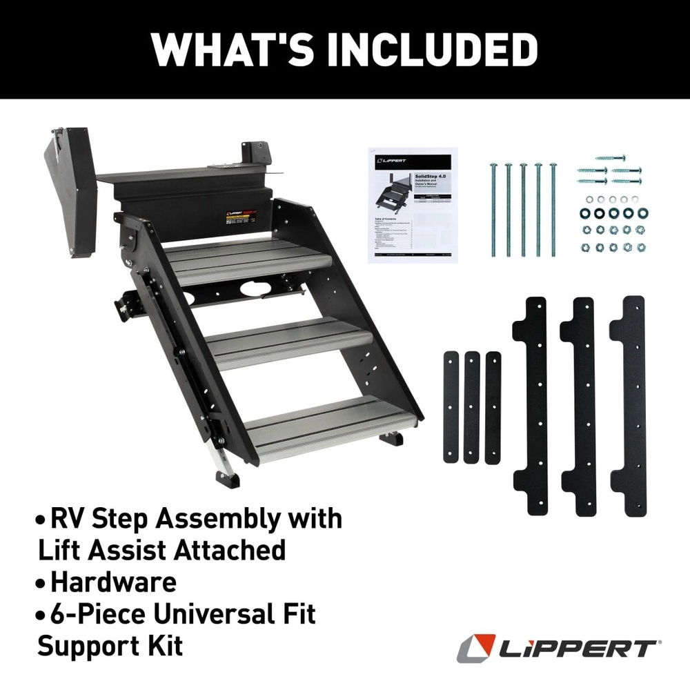 Lippert Solid Step® 4.0 Premium RV Steps with Lift Assist - Triple