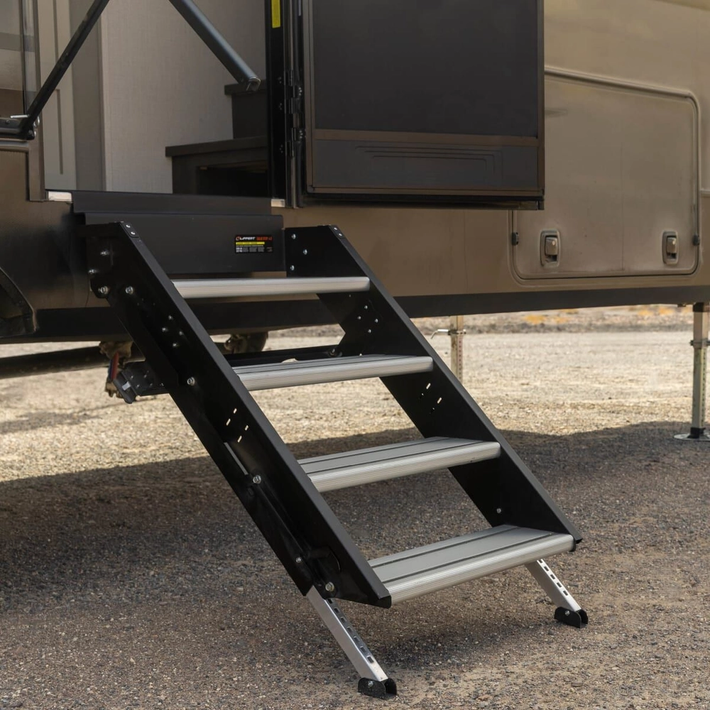 Lippert Solid Step® 4.0 Premium RV Steps with Lift Assist - Quad Lippert Solid Step® 4.0 Premium RV Steps with Lift Assist - Quad