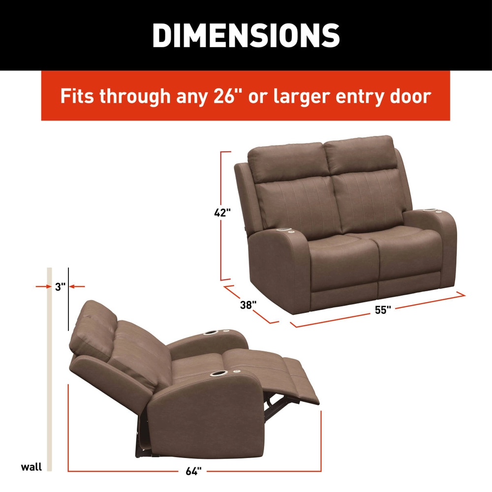 Thomas Payne® Signature Seismic Series RV Theater Seating Loveseat