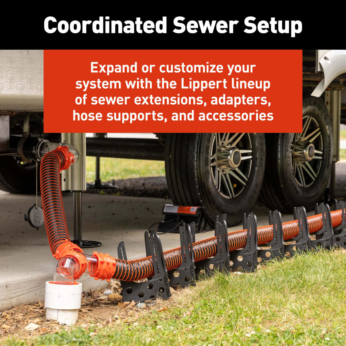 Lippert 20' RV Sewer Adjustable Hose Support #2024121188 | Lippert
