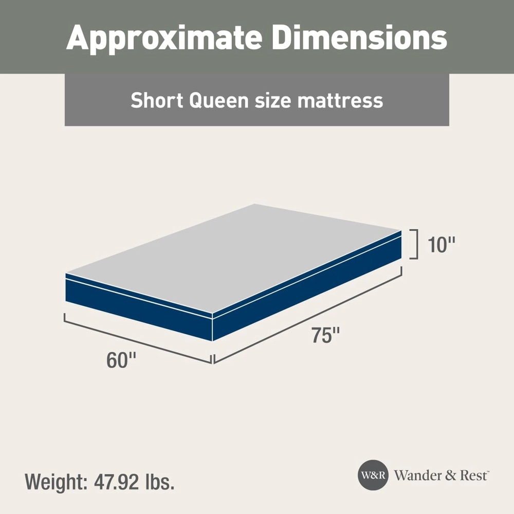 Wander & Rest™ by Lippert Comfort RV Mattress - Short Queen, 60