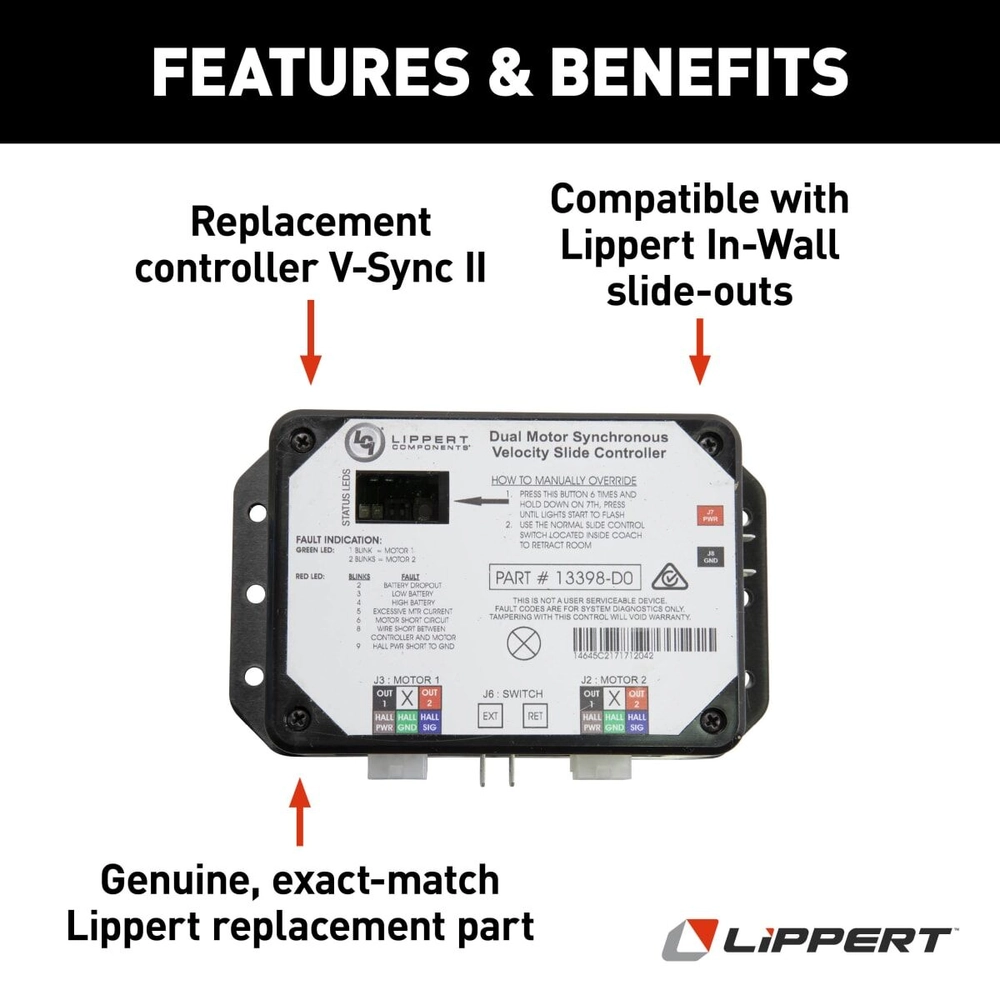 Lippert Replacement In-Wall Slide-Out Controller V-Sync II #13398