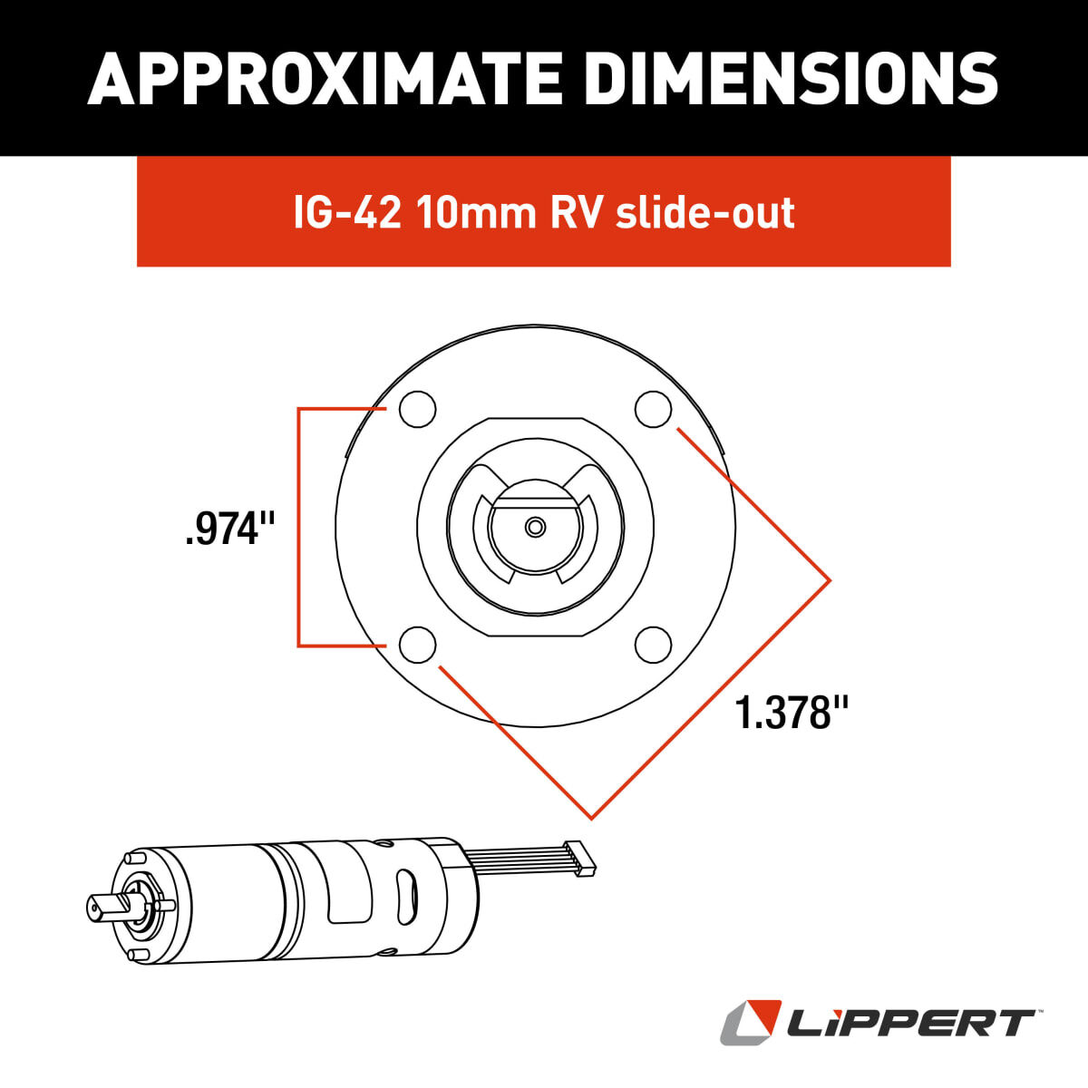 Lippert Replacement IG-42 (Schwintek) 10-Millimeter In-Wall RV