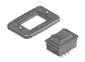 Switch スイッチ 6-Prong In/Out Switch & Switch Plate (Black) | Lippert