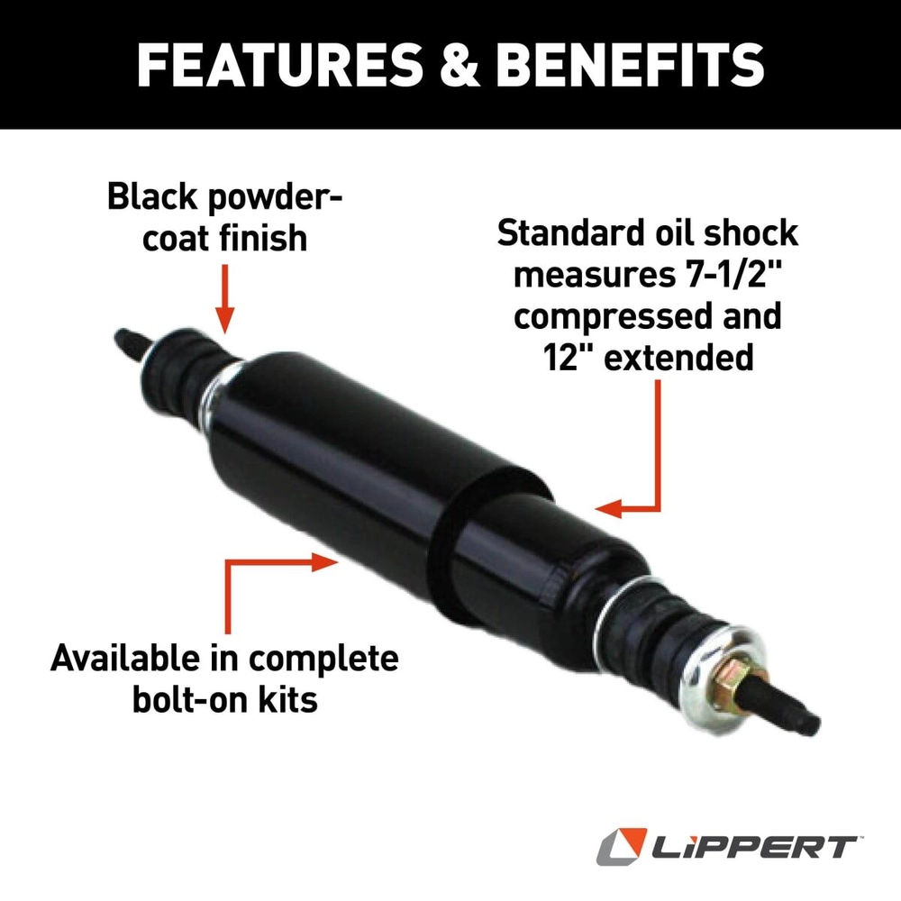 Lippert Standard Replacement Shock - Black #283271 | Lippert