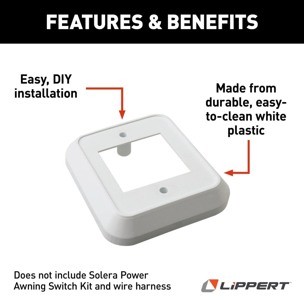 Solera Power Awning Switch Bezel Spacer - White #285079 | Lippert