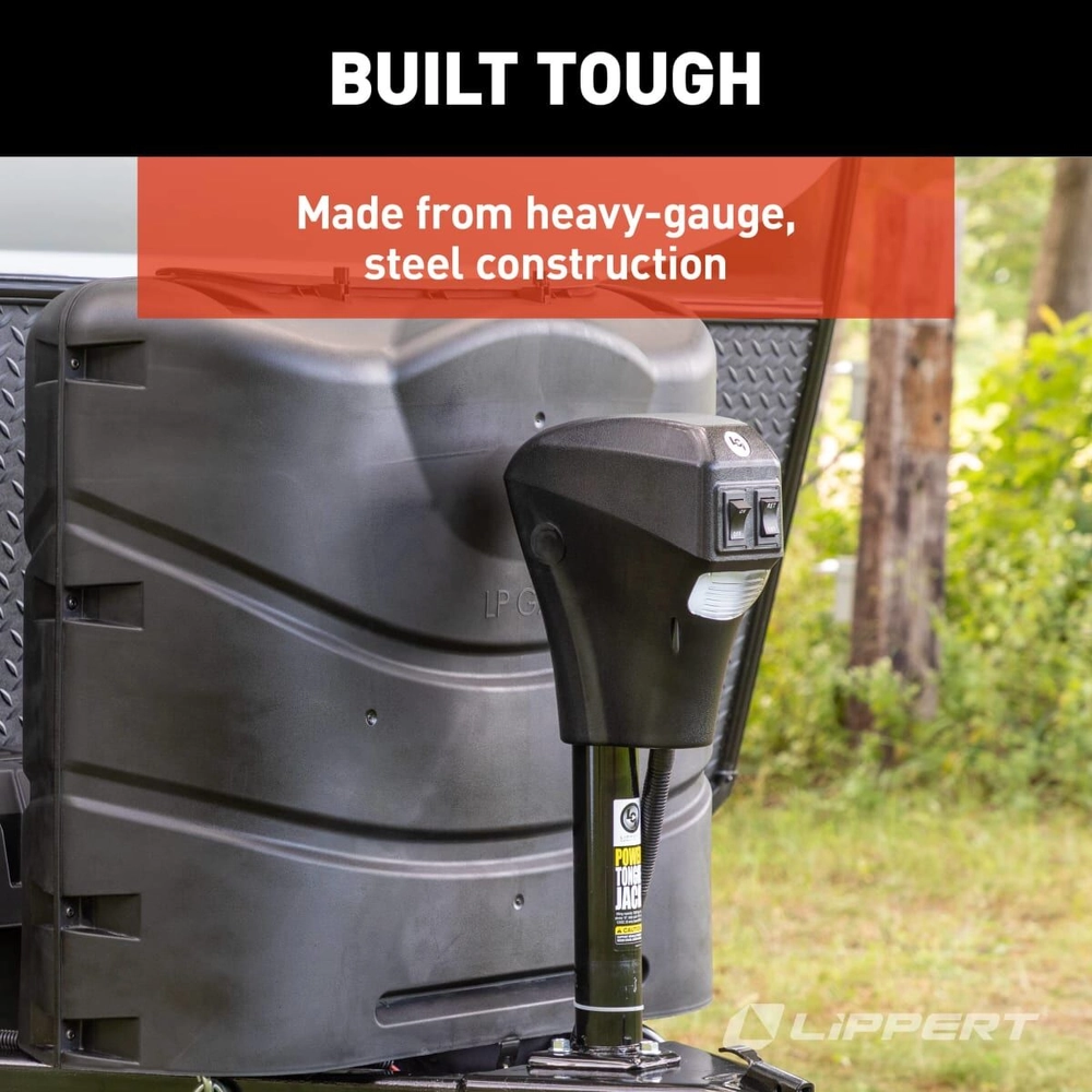 K☆ Power Tongue Jack for A-Frame Travel, Cargo, and Utility Trailers