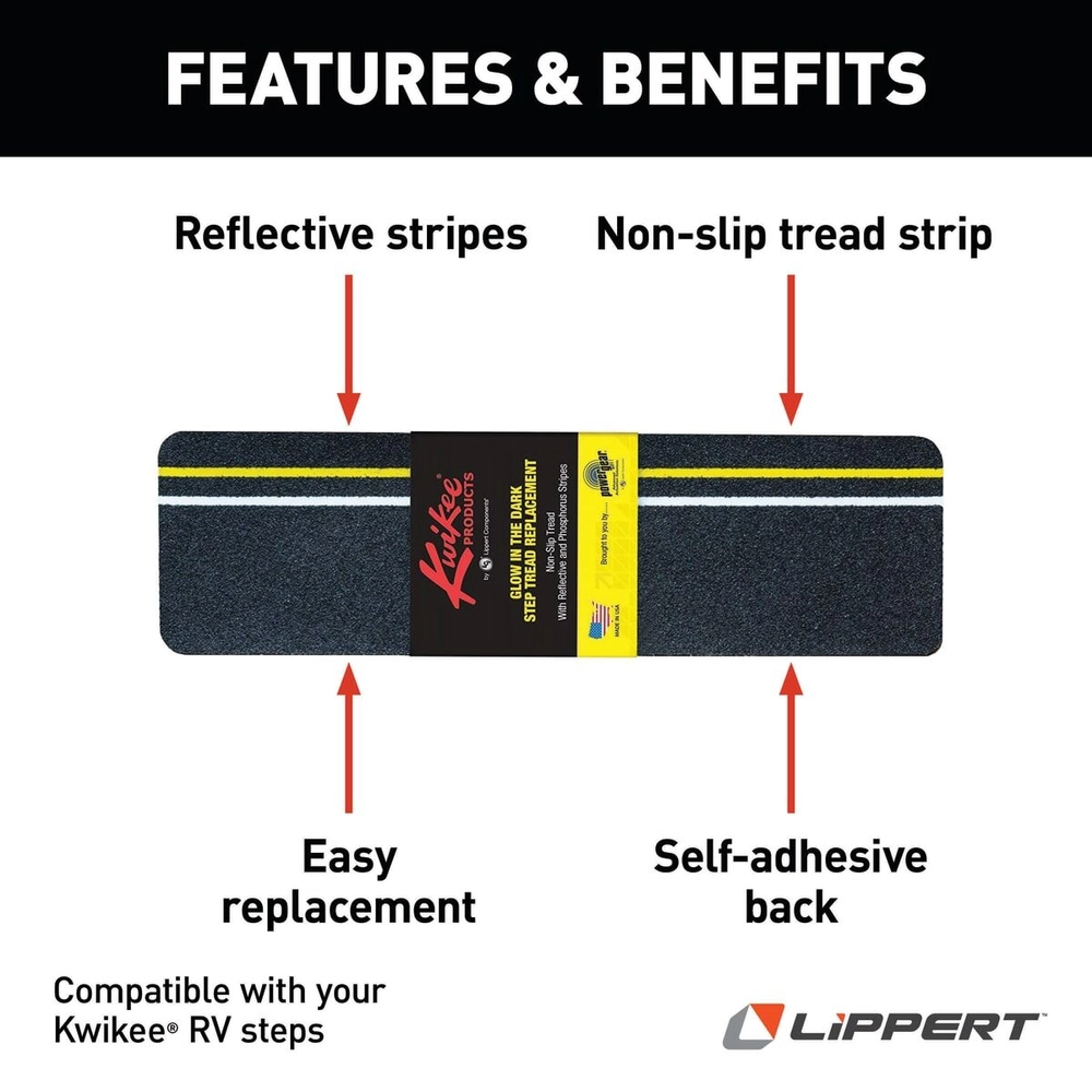 Kwikee® Glow-in-the-Dark Tread Step; 6