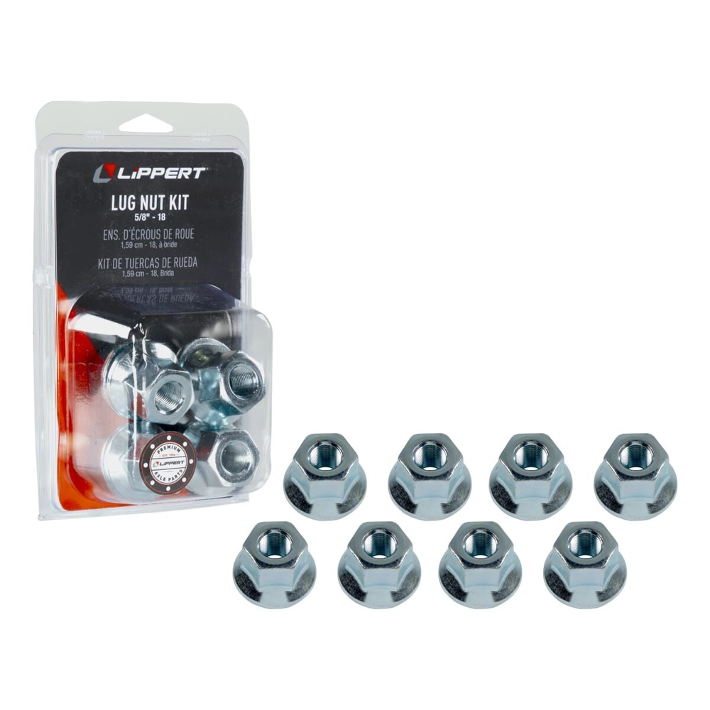 Lippert Trailer Axle Hex Flange Lug Nut - 5/8"-18 Thread Size
