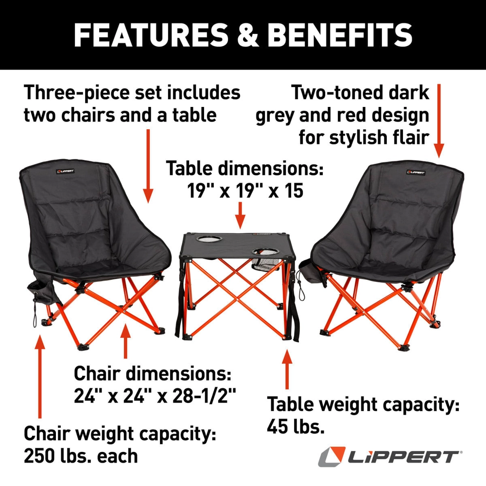 Lippert Baja™ Overlanding Chair Table Set Lippert