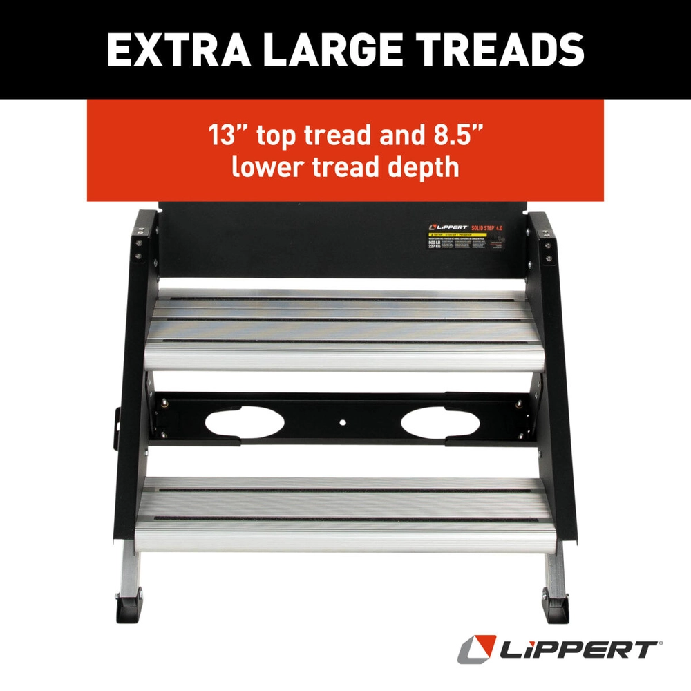 Lippert Solid Step® 4.0 Premium RV Steps - Double | Lippert