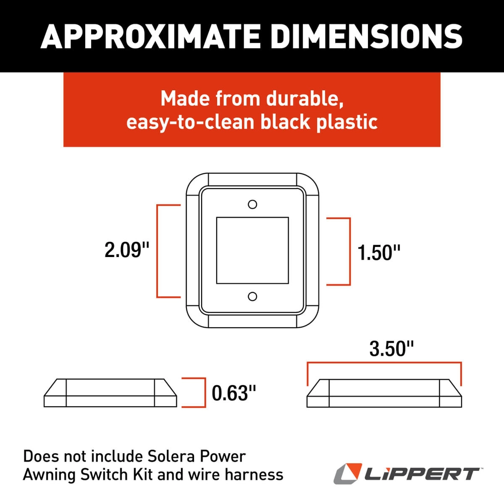 Solera® Power Awning Switch Bezel Spacer | Lippert