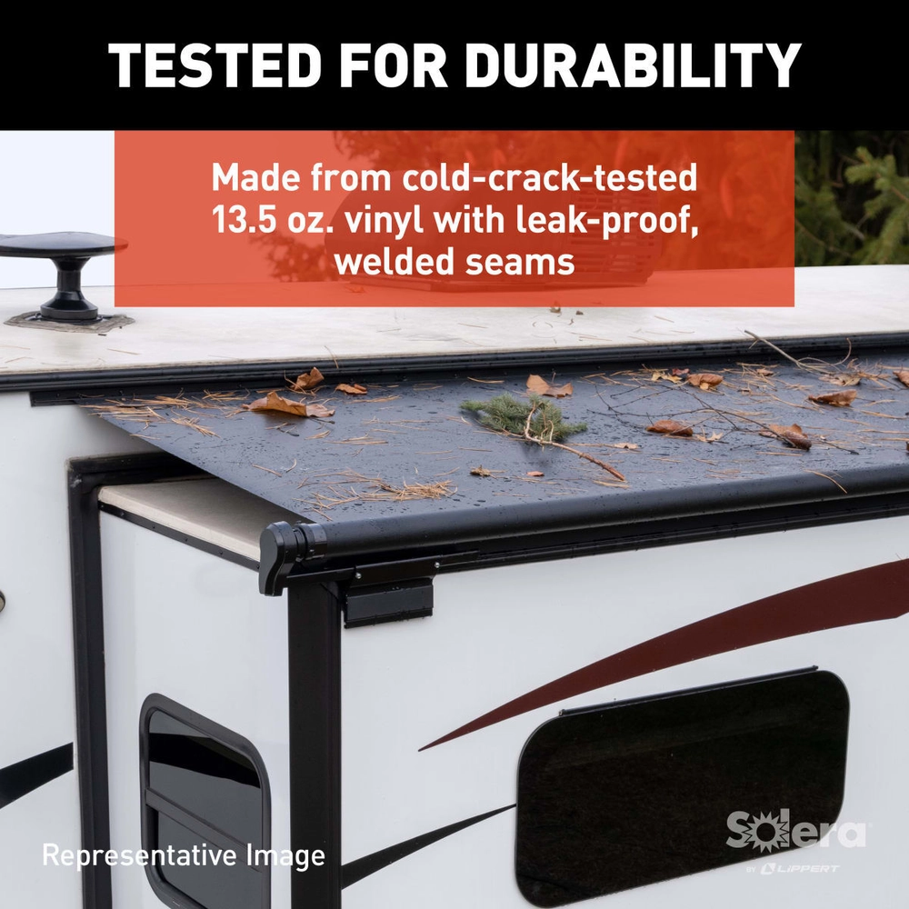 Solera 5000 Series Slide Topper Awning, Black - 5'6